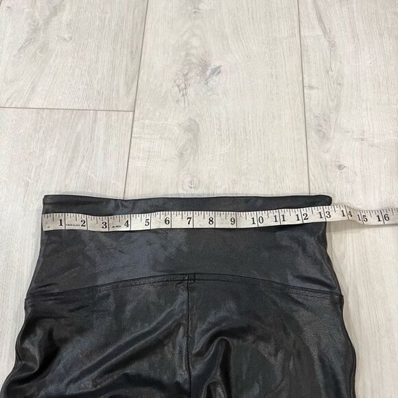 Spanx Womens Black Faux Leather Leggings Size L - Picture 4 of 8